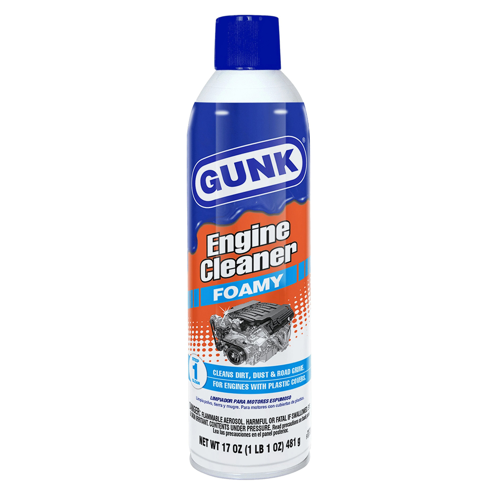 Gunk Foamy Engine Brite Degreaser, 17 Oz.